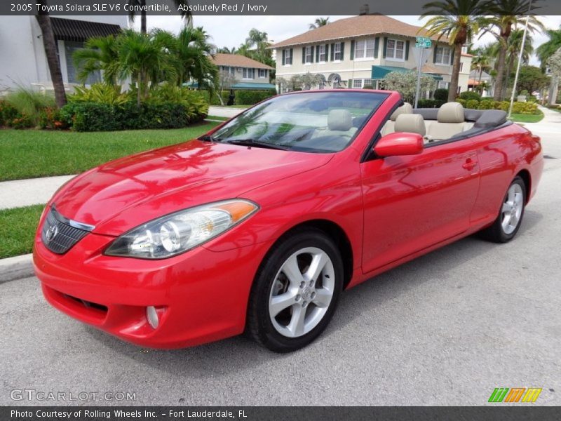 Absolutely Red / Ivory 2005 Toyota Solara SLE V6 Convertible