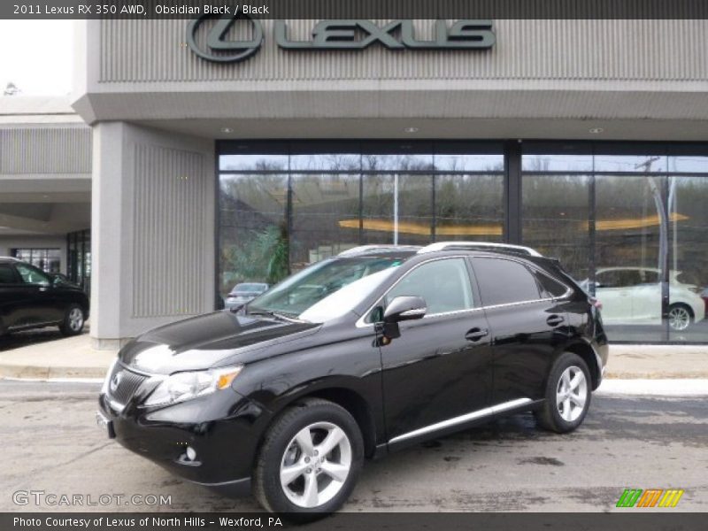 Obsidian Black / Black 2011 Lexus RX 350 AWD