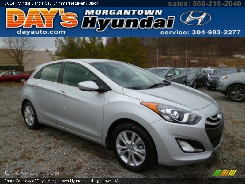 Shimmering Silver / Black 2014 Hyundai Elantra GT