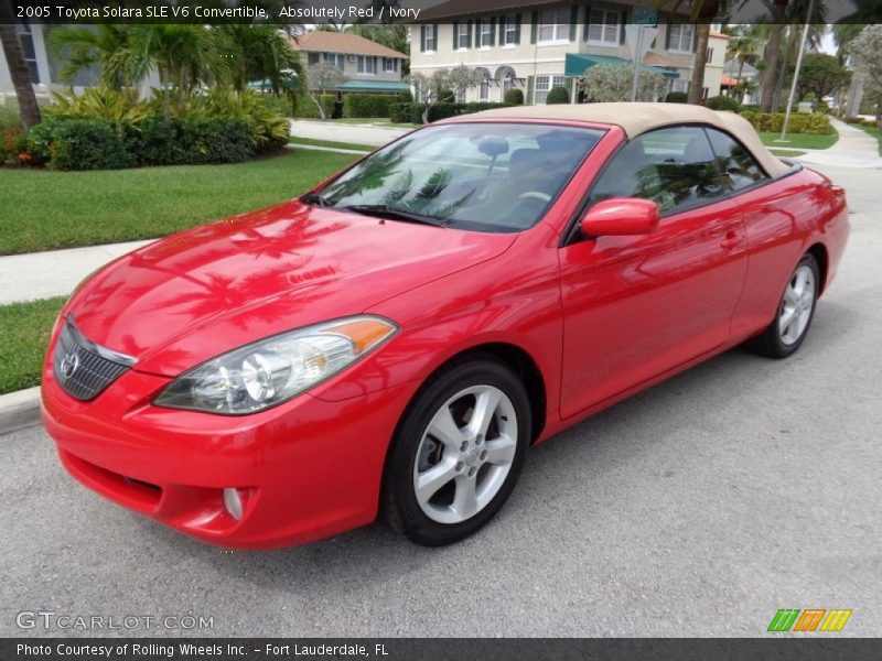 Absolutely Red / Ivory 2005 Toyota Solara SLE V6 Convertible