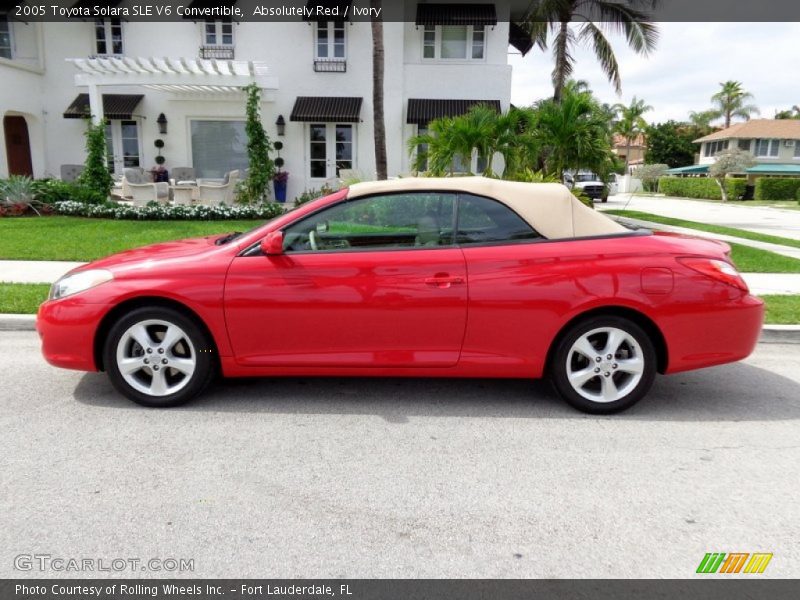 Absolutely Red / Ivory 2005 Toyota Solara SLE V6 Convertible