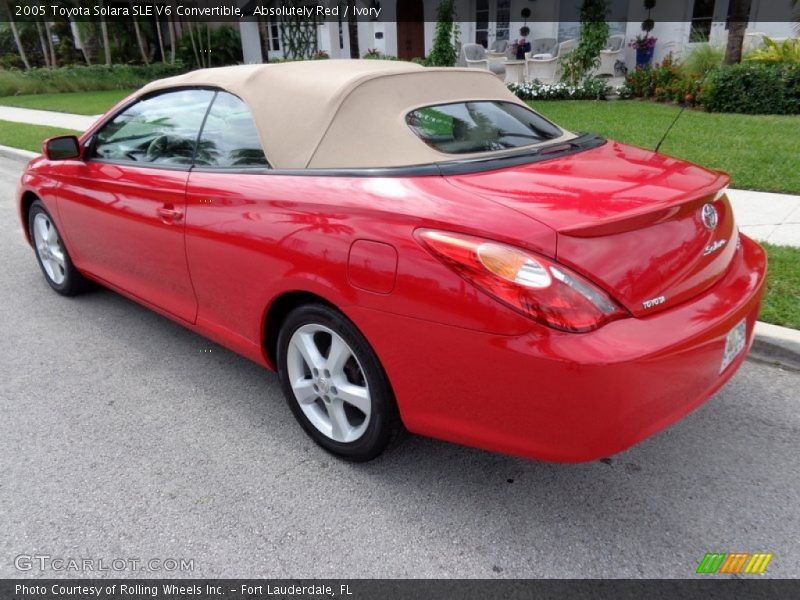 Absolutely Red / Ivory 2005 Toyota Solara SLE V6 Convertible