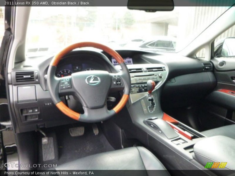 Obsidian Black / Black 2011 Lexus RX 350 AWD