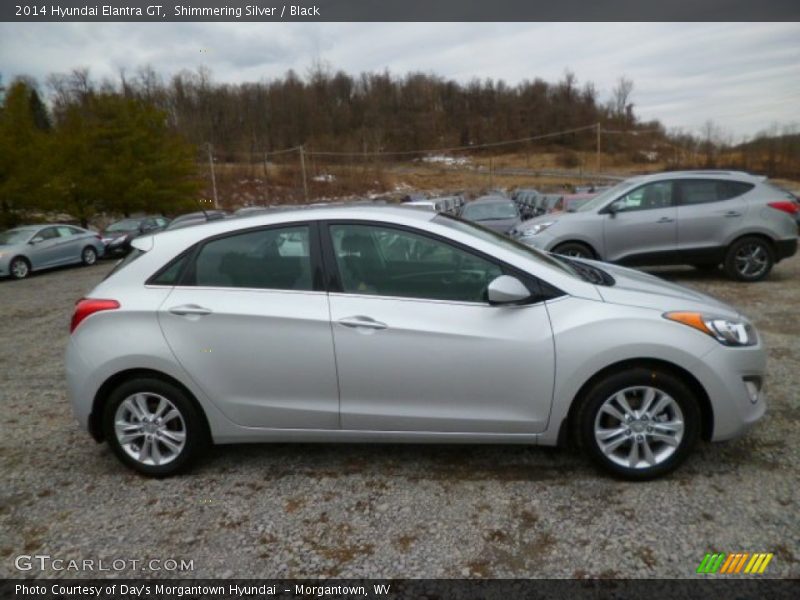 Shimmering Silver / Black 2014 Hyundai Elantra GT