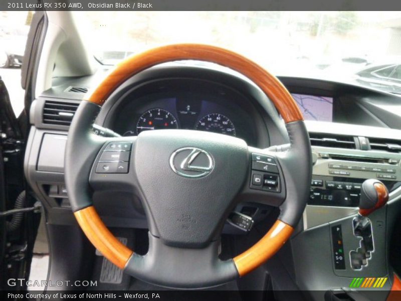 Obsidian Black / Black 2011 Lexus RX 350 AWD