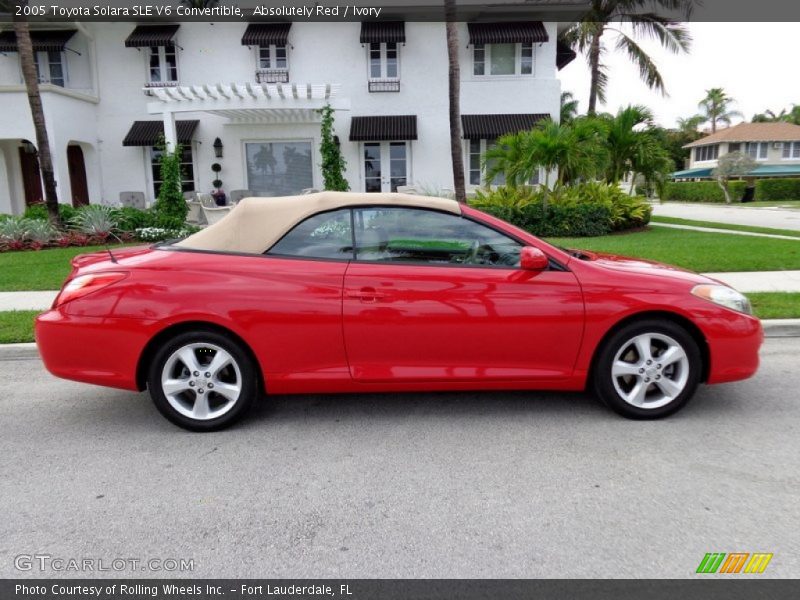 Absolutely Red / Ivory 2005 Toyota Solara SLE V6 Convertible