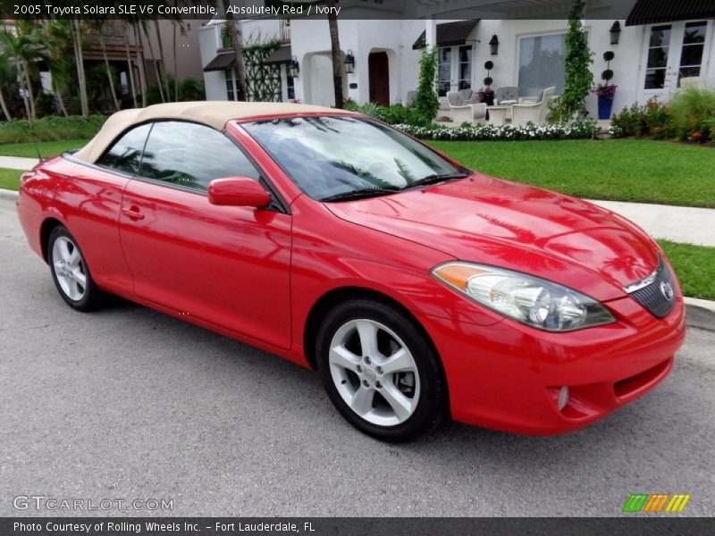 Absolutely Red / Ivory 2005 Toyota Solara SLE V6 Convertible
