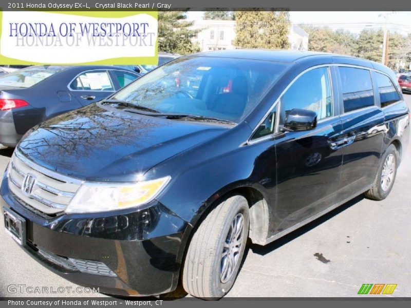 Crystal Black Pearl / Gray 2011 Honda Odyssey EX-L