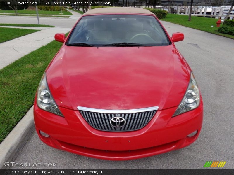 Absolutely Red / Ivory 2005 Toyota Solara SLE V6 Convertible