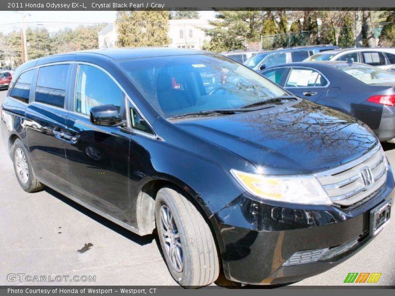 Crystal Black Pearl / Gray 2011 Honda Odyssey EX-L
