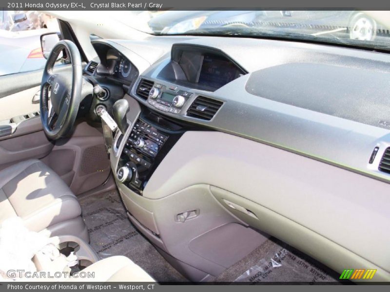 Crystal Black Pearl / Gray 2011 Honda Odyssey EX-L