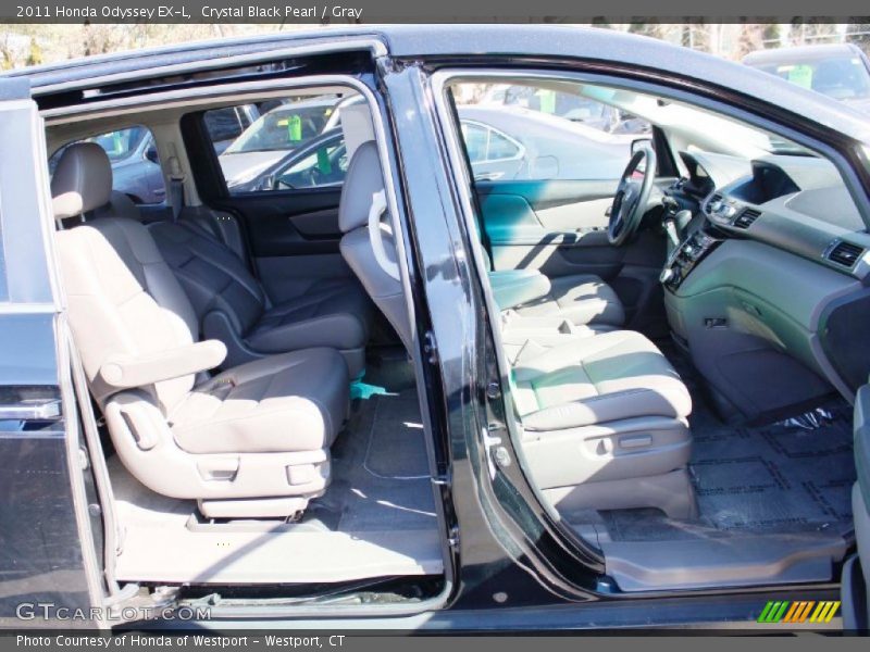 Crystal Black Pearl / Gray 2011 Honda Odyssey EX-L