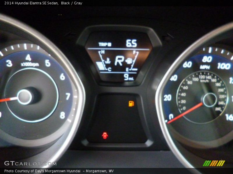 Black / Gray 2014 Hyundai Elantra SE Sedan