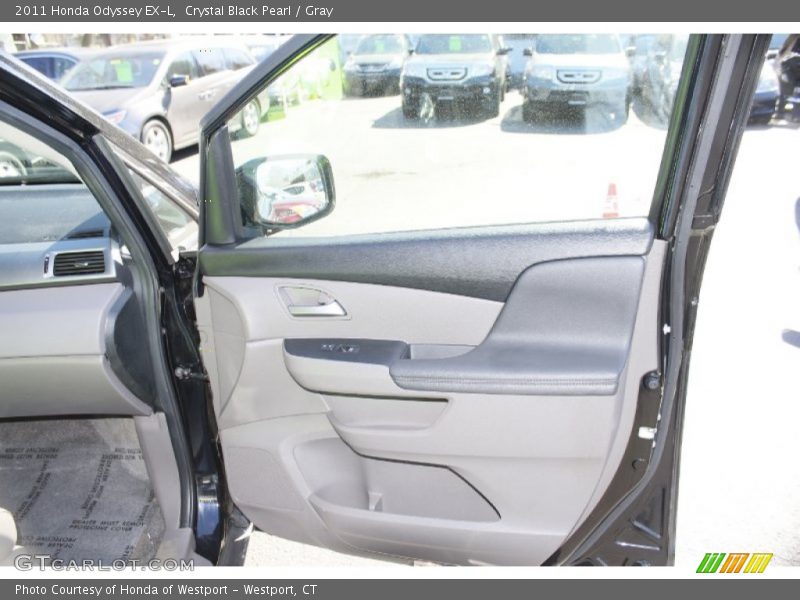 Crystal Black Pearl / Gray 2011 Honda Odyssey EX-L
