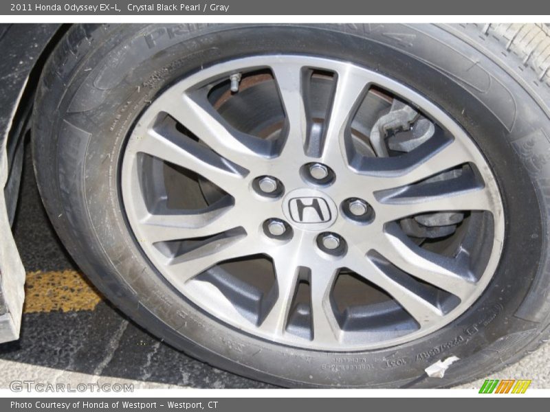 Crystal Black Pearl / Gray 2011 Honda Odyssey EX-L