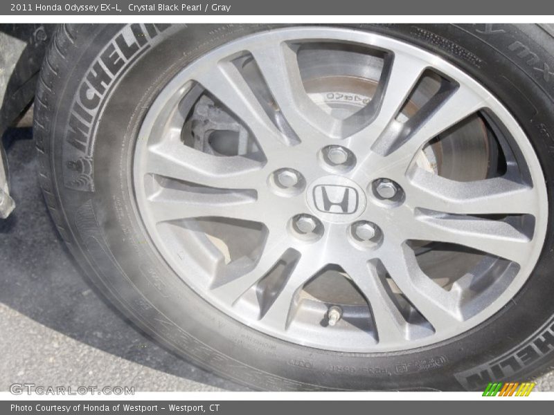 Crystal Black Pearl / Gray 2011 Honda Odyssey EX-L