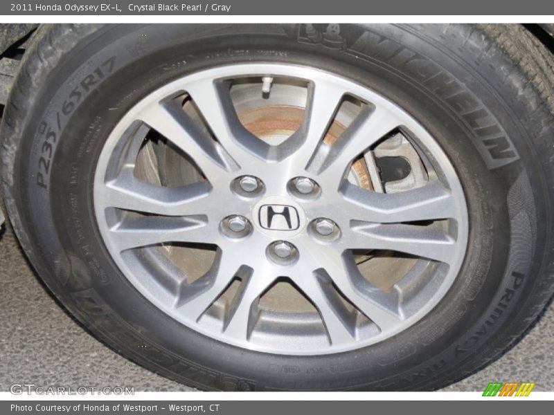 Crystal Black Pearl / Gray 2011 Honda Odyssey EX-L