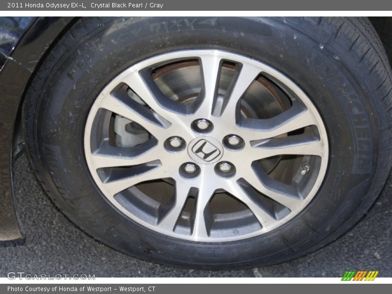 Crystal Black Pearl / Gray 2011 Honda Odyssey EX-L