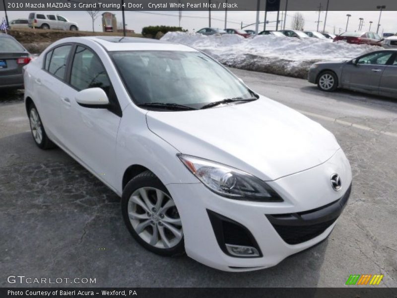 Crystal White Pearl Mica / Black 2010 Mazda MAZDA3 s Grand Touring 4 Door