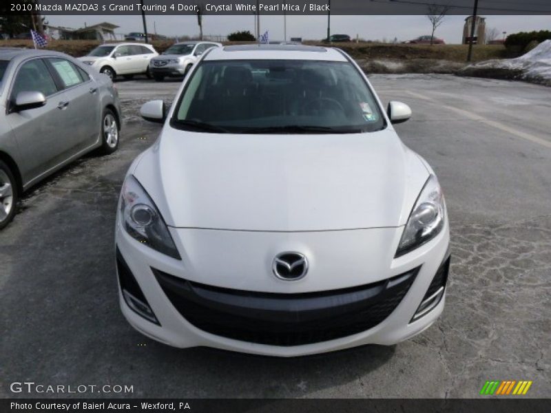 Crystal White Pearl Mica / Black 2010 Mazda MAZDA3 s Grand Touring 4 Door