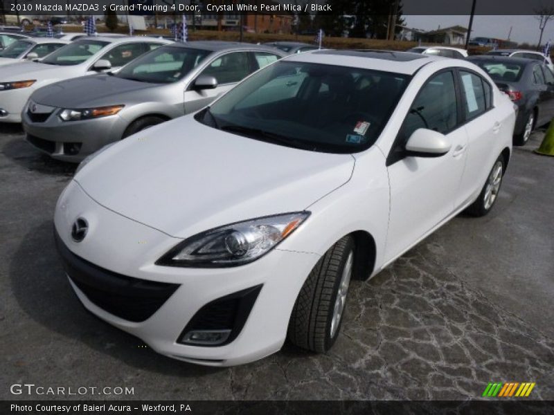 Crystal White Pearl Mica / Black 2010 Mazda MAZDA3 s Grand Touring 4 Door