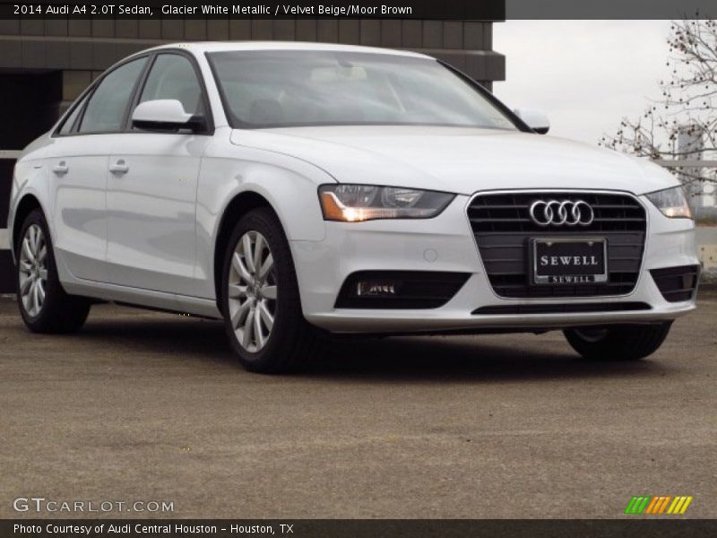 Glacier White Metallic / Velvet Beige/Moor Brown 2014 Audi A4 2.0T Sedan