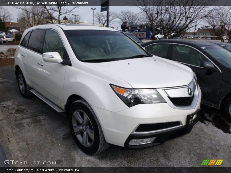 Aspen White Pearl / Parchment 2011 Acura MDX