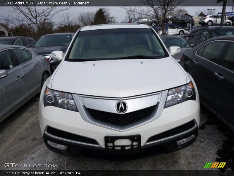 Aspen White Pearl / Parchment 2011 Acura MDX