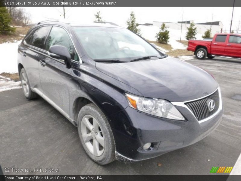 Obsidian Black / Black/Brown Walnut 2010 Lexus RX 350 AWD