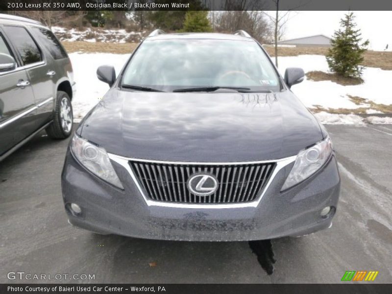 Obsidian Black / Black/Brown Walnut 2010 Lexus RX 350 AWD
