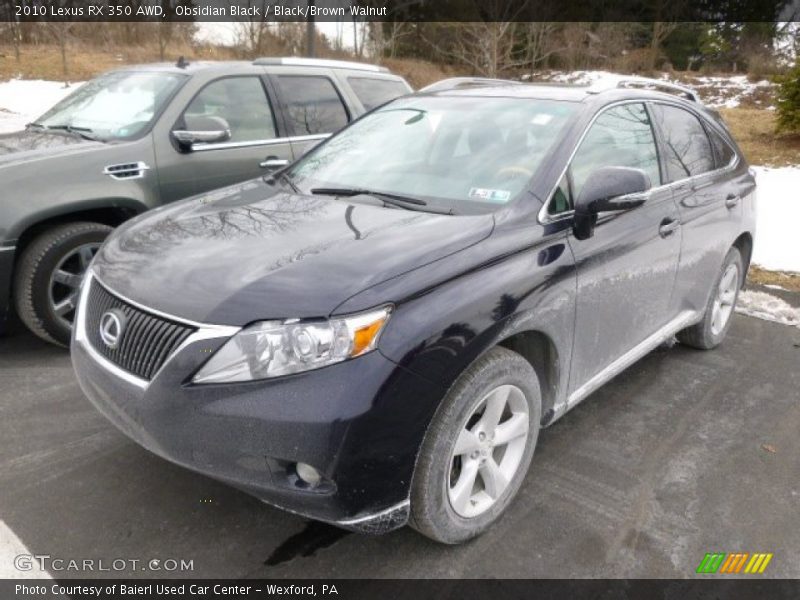Obsidian Black / Black/Brown Walnut 2010 Lexus RX 350 AWD