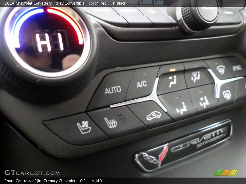 Controls of 2014 Corvette Stingray Convertible