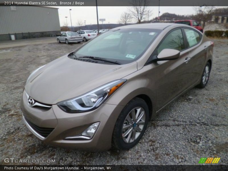 Bronze / Beige 2014 Hyundai Elantra SE Sedan
