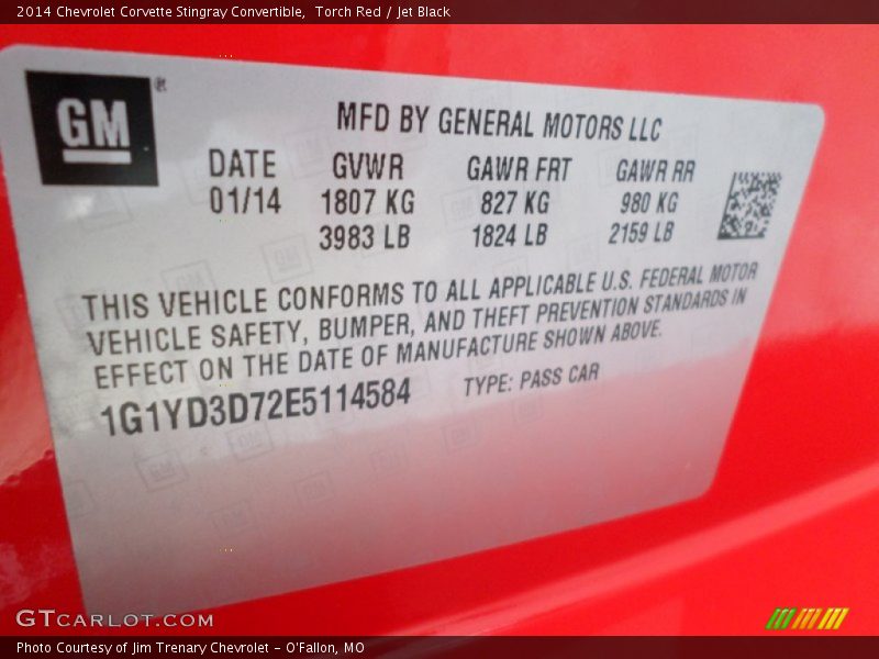 Torch Red / Jet Black 2014 Chevrolet Corvette Stingray Convertible
