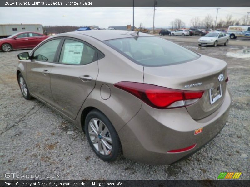 Bronze / Beige 2014 Hyundai Elantra SE Sedan