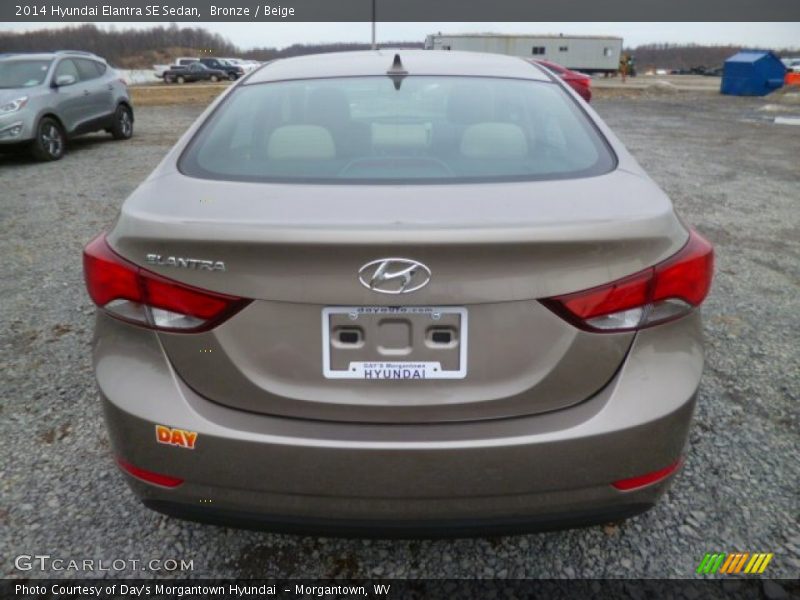 Bronze / Beige 2014 Hyundai Elantra SE Sedan