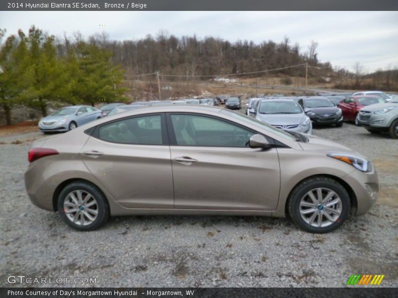 Bronze / Beige 2014 Hyundai Elantra SE Sedan