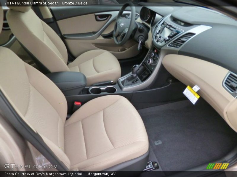 Bronze / Beige 2014 Hyundai Elantra SE Sedan