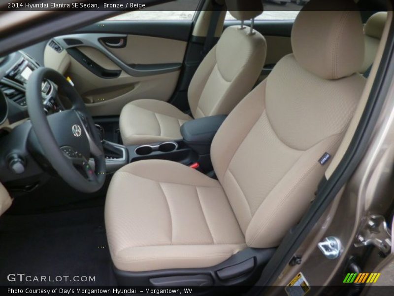 Bronze / Beige 2014 Hyundai Elantra SE Sedan