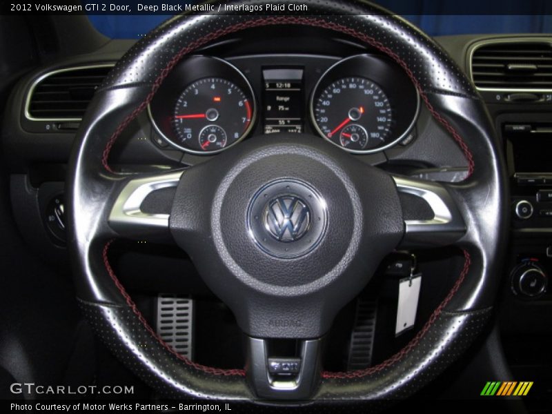 Deep Black Metallic / Interlagos Plaid Cloth 2012 Volkswagen GTI 2 Door