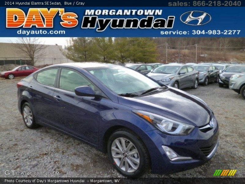 Blue / Gray 2014 Hyundai Elantra SE Sedan