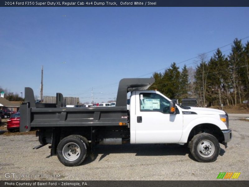 Oxford White / Steel 2014 Ford F350 Super Duty XL Regular Cab 4x4 Dump Truck