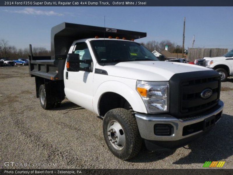 Oxford White / Steel 2014 Ford F350 Super Duty XL Regular Cab 4x4 Dump Truck
