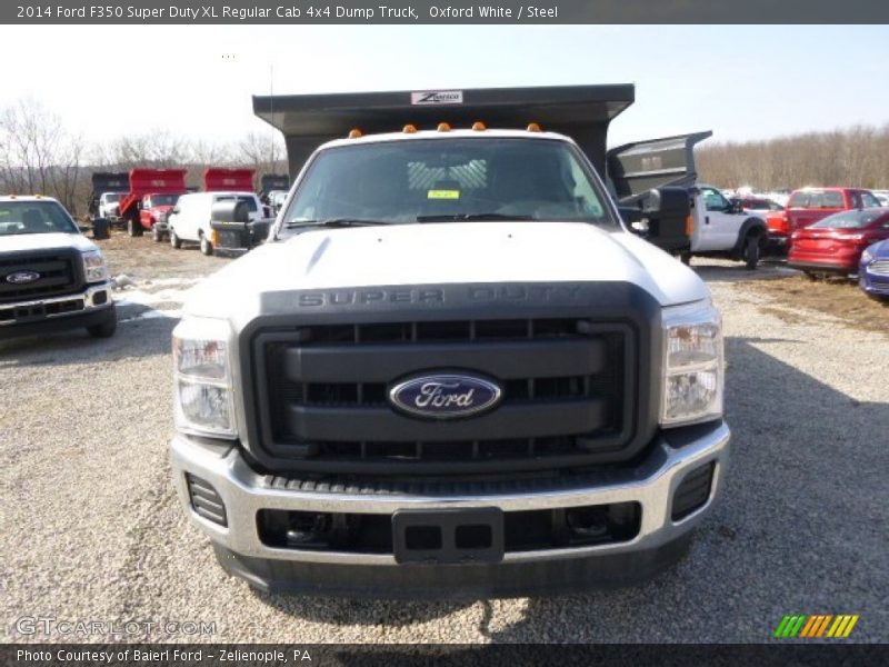 Oxford White / Steel 2014 Ford F350 Super Duty XL Regular Cab 4x4 Dump Truck