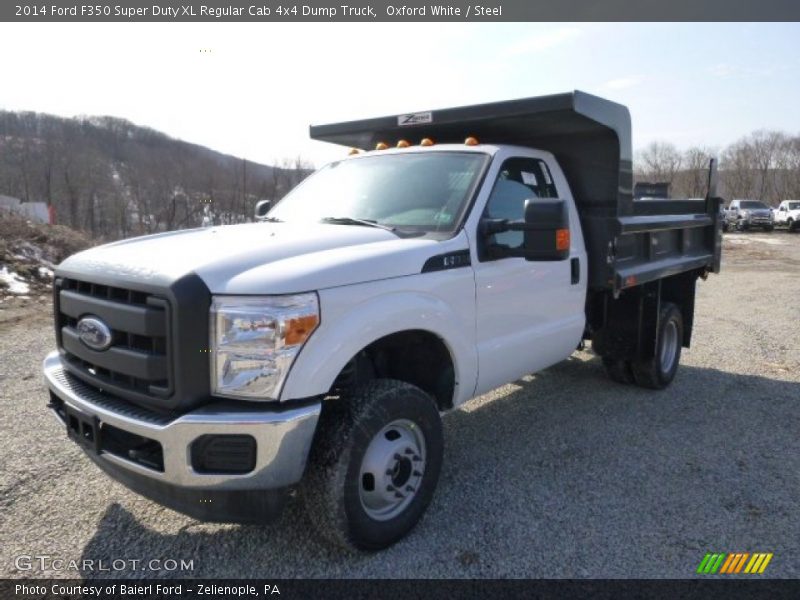 Oxford White / Steel 2014 Ford F350 Super Duty XL Regular Cab 4x4 Dump Truck