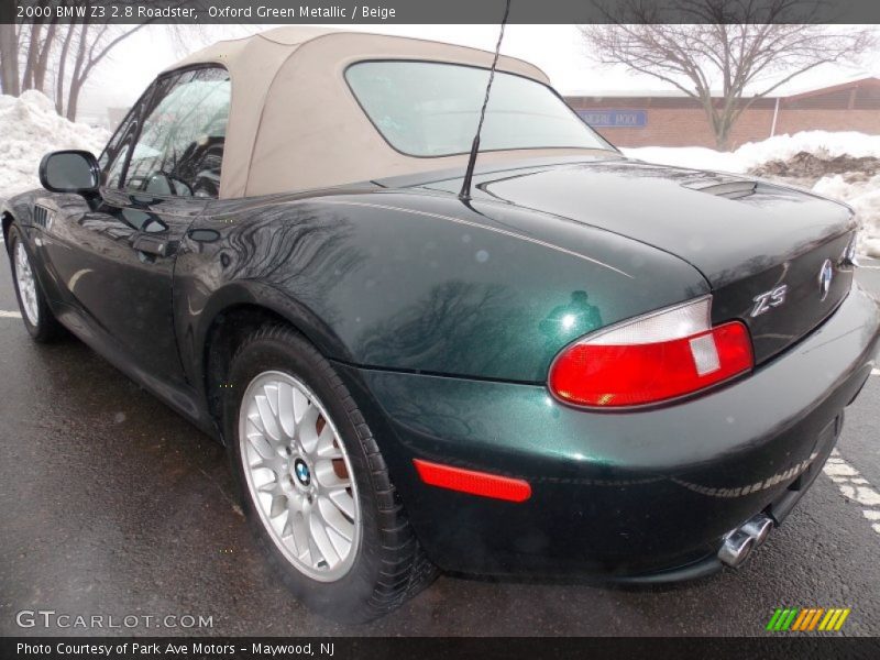 Oxford Green Metallic / Beige 2000 BMW Z3 2.8 Roadster