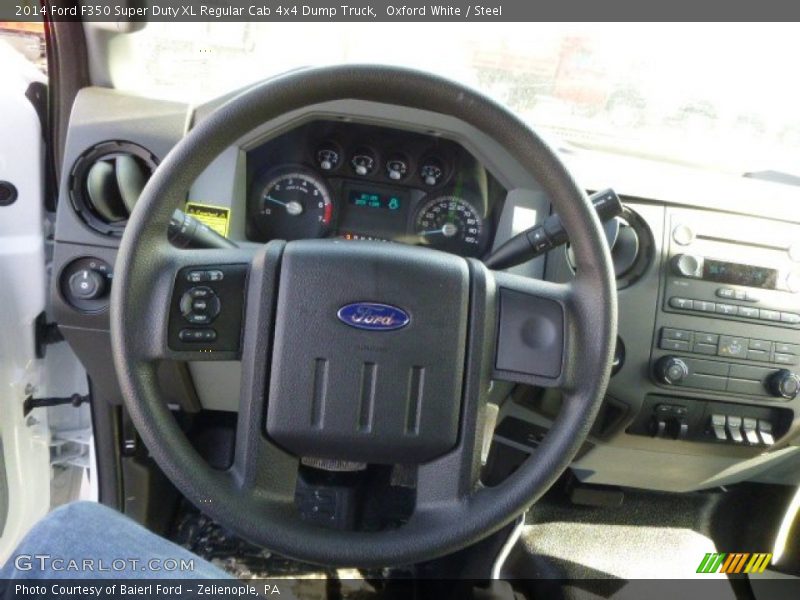 Oxford White / Steel 2014 Ford F350 Super Duty XL Regular Cab 4x4 Dump Truck