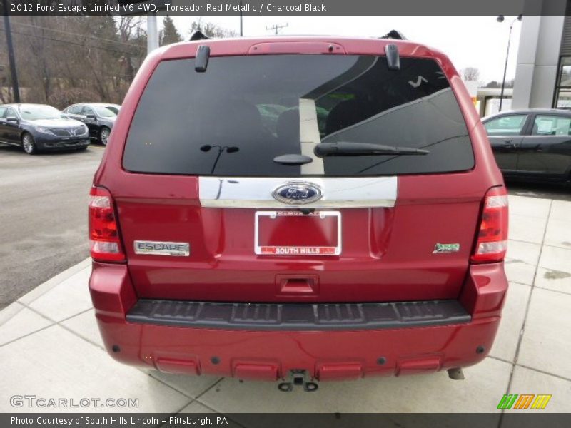 Toreador Red Metallic / Charcoal Black 2012 Ford Escape Limited V6 4WD