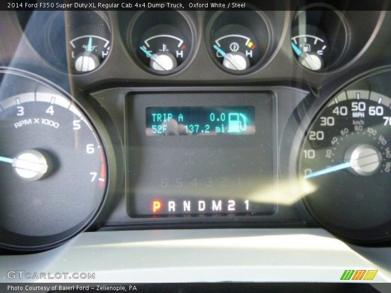 Oxford White / Steel 2014 Ford F350 Super Duty XL Regular Cab 4x4 Dump Truck