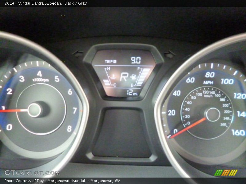 Black / Gray 2014 Hyundai Elantra SE Sedan